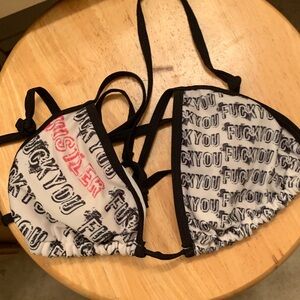 Hustler Hollywood Black and White Bikini